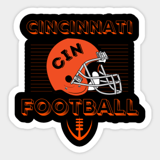 Cincinnati Football Vintage Style Sticker